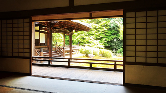 Esthetic plan at a temple