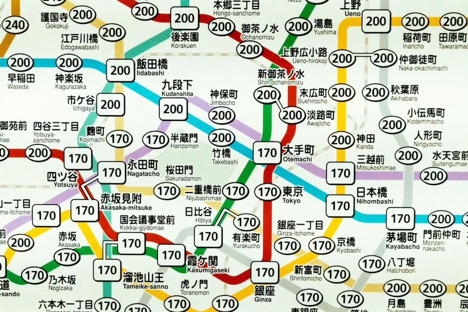 Tokyo Route Map