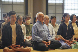 曹洞宗の大本山「總持寺（そうしじ）」による、座禅イベントの様子