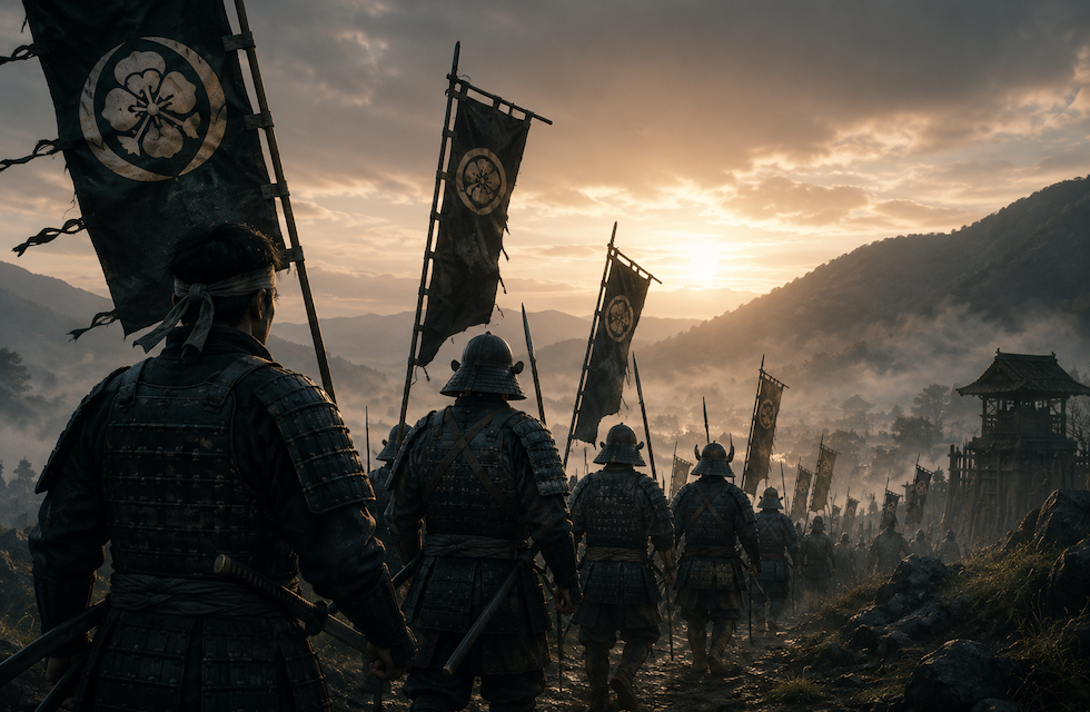 戦場に向かう武士達