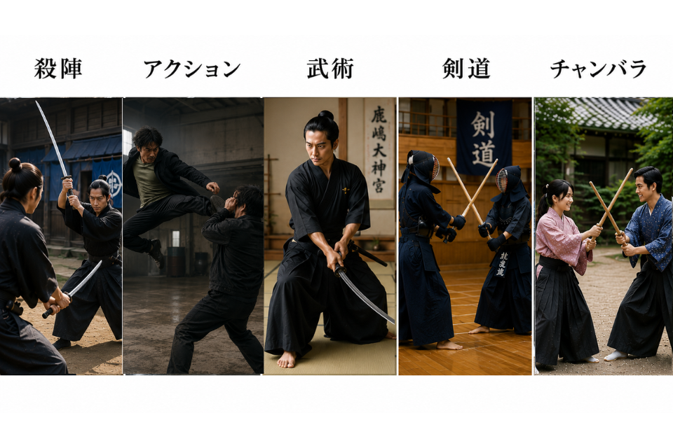 殺陣とアクション・武術・チャンバラの違い