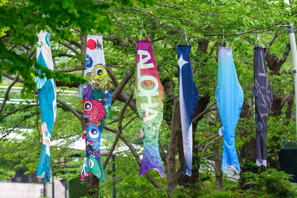 アーティストがデザインしたこいのぼり