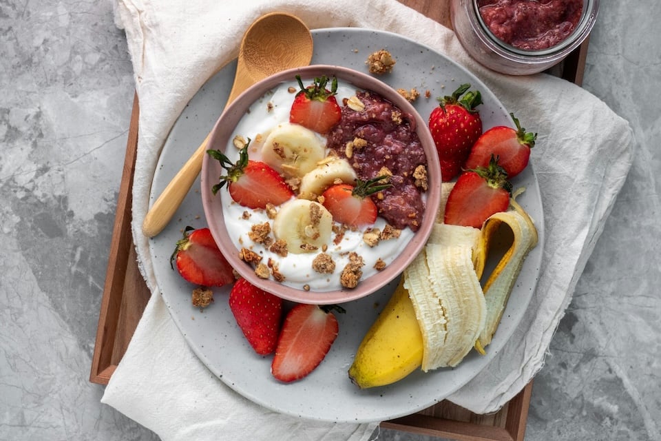 フルーツとヨーグルトのスフール