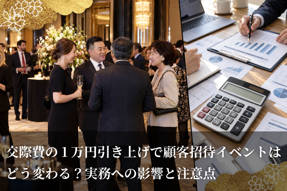 交際費の1万円引き上げで顧客招待イベントはどう変わる？実務への影響と注意点